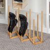 Bamboo 5 Pair Accordian Boot Rack, Natural