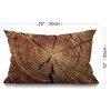 BGBDEIA Wooden Cushion Cover Custom Wood Grain Pattern Cotton Linen