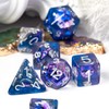 Cusdie 7-Die DND Dice, Polyhedral Dice Set Filled with Eyeball,
