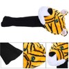 Plush Fabrics Cartoon Tiger Pattern Golf Putters Head Covers Headcovers