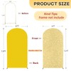 ROMANKAS Gold Arch Cover Sequin Wedding Arch Cover 7.2x4FT Stretchy