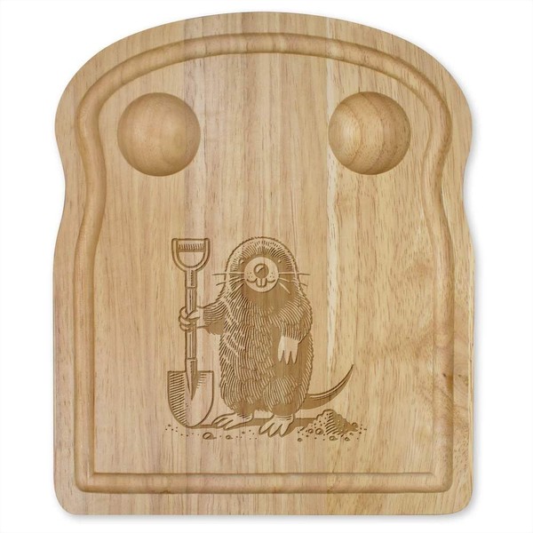 Azeeda 'Mole Digging with Shovel' Wooden Breakfast Board (WB00084719)