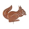 Benera Rusty Squirrel for Screw-In Garden Stake, Garden Decoration, Patina