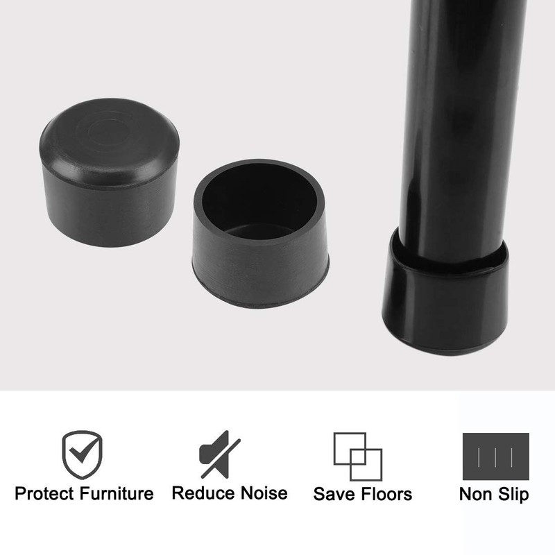 sourcing map Rubber Furniture Caps 32mm Inner Diameter Round Table