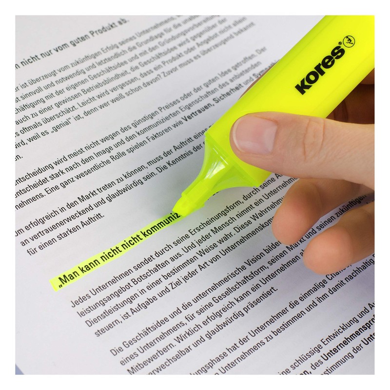 Kores - Highlighter Pens - Bright Liner Plus, Fluorescent, Water