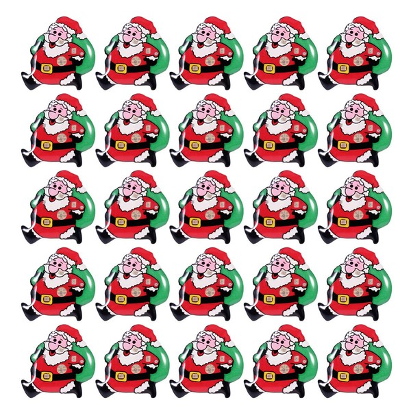 Mobestech 50 x LED Christmas Brooch Light Up Santa Claus Flashing Brooches for Christmas Decoration Gift Ornaments