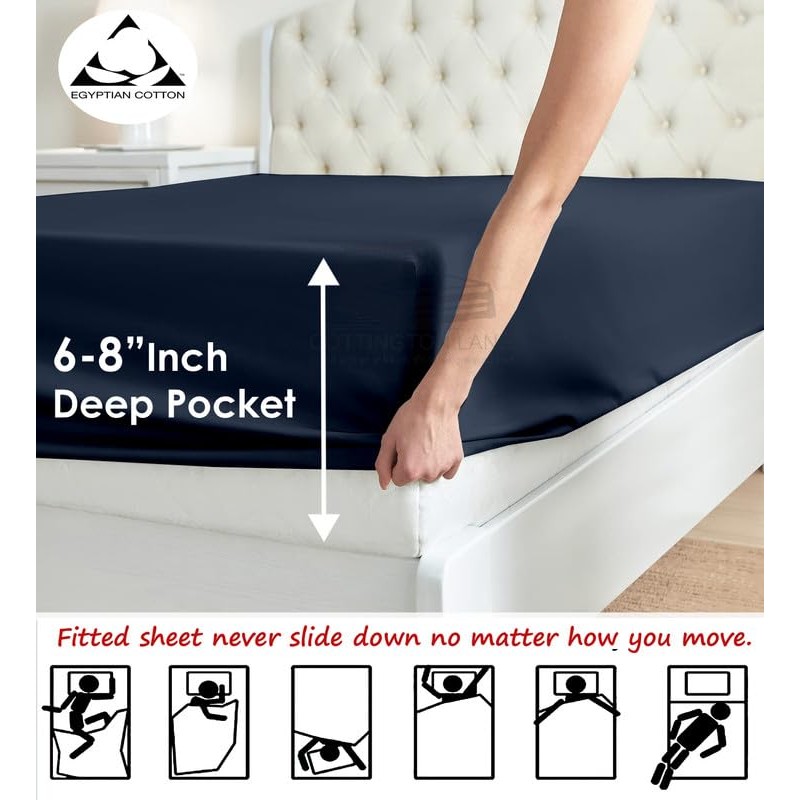 Full Sleeper Sofa Bed Sheet Set - 400 Thread Count