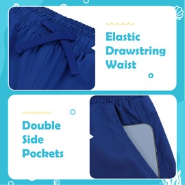 LACOFIA Boys Swimming Shorts 2 in 1 Kids Swim Trunks with Compression Liner Elasticated Waist Boardshorts Children Summer Beach Shorts Quick Dry Blue 13-14 Years