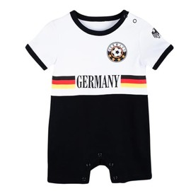 Cnins Newborn Soccer Outfits for Girls Cute Germany Soccer Baby Clothes German Football Rompers (Ge-Romper,3-6M)