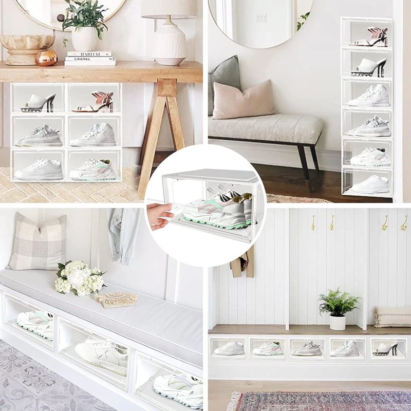 Case 2x 4x 8x Magnetic Drop Side Shoe Box Storage