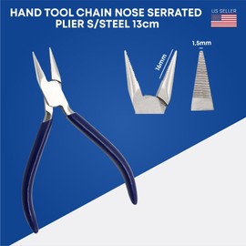 Stellmacher Instruments Inc Chain Nose Pliers 13cm Serrated Hand Tool - Jewelry Making Instruments