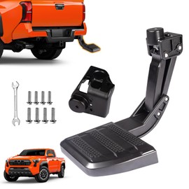 One-Piece Aluminum Upgraded Rear Bed Step Compatible with Toyota Tacoma 2024-2026, 350 LBS Heavy-Duty Solid Truck Tailgate Step Replace PT392-35920 Retractable Bumper Pickup 4th Gen Tacoma Accessories