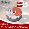 25 Pack 6" x.045 x7/8" Cut-Off Wheel - Metal &