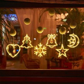Christmas Suction Cup Window Lights - Scenic Decoration for Showcases (lf1021) Bell 2ea