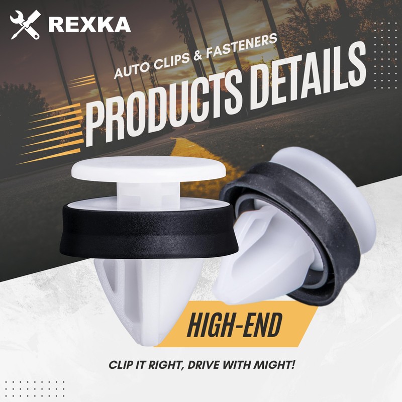 Rexka 20pcs Wheel Opening Molding Clip Retainer Compatible with Ford