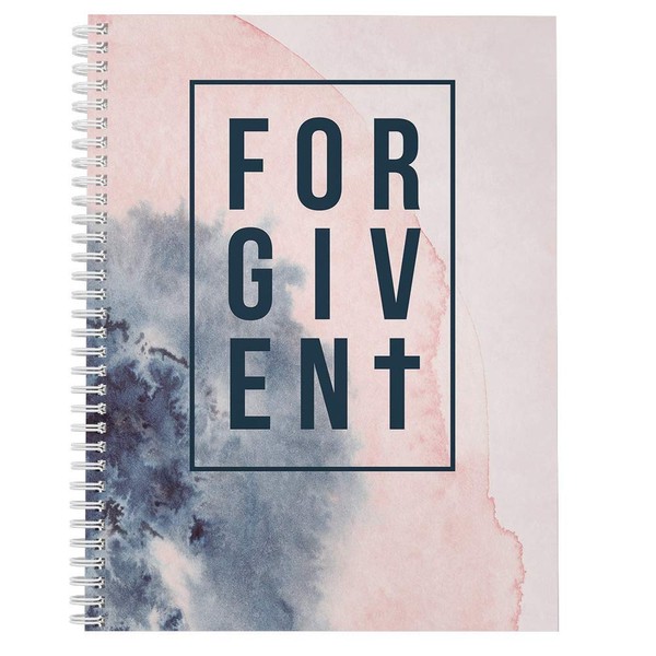Softcover Forgiven 8.5" x 11" Religious Spiral Notebook/Journal, 120 College