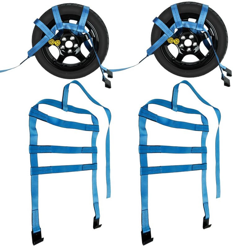 FSBCGT Set of 2 Tow Dolly Straps with Flat Hook,