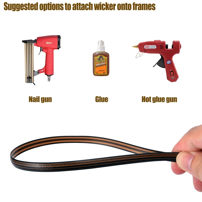 Laphivieh 120 Ft Wicker Repair Kit, Plastic Wicker Repair Supplies,