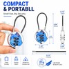 3 Pack Combination Locks - Cable Lock Set with Flexible
