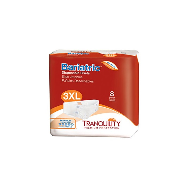 Tranquility Bariatric Disposable Briefs - XXXL - 32 ct