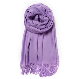 Cindy & Wendy Women's Pashmina Shawl Wrap for Evening Dress Bridesmaid Wedding Bridal Winter Warm Large Soft scarf (Lavender)