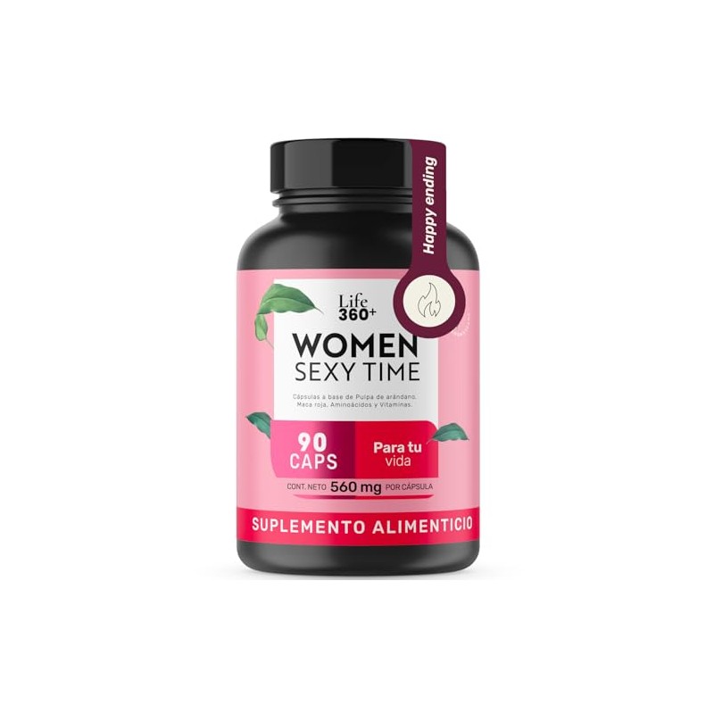 Life 360 Women Sexy Time Cápsulas Maca Roja Tirosina Vitaminas