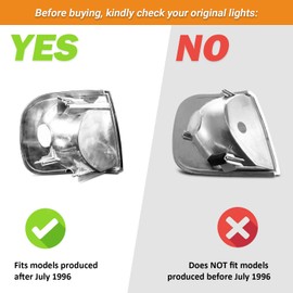 WEELMOTO Signal Lights Replacement for 1997-2003 F150 / 1997-2002 Ford Expedition / 1998-1999 F250 Parking Turn Signal Marker Light Left+Right Pair Does NOT fit models produced before July 1996