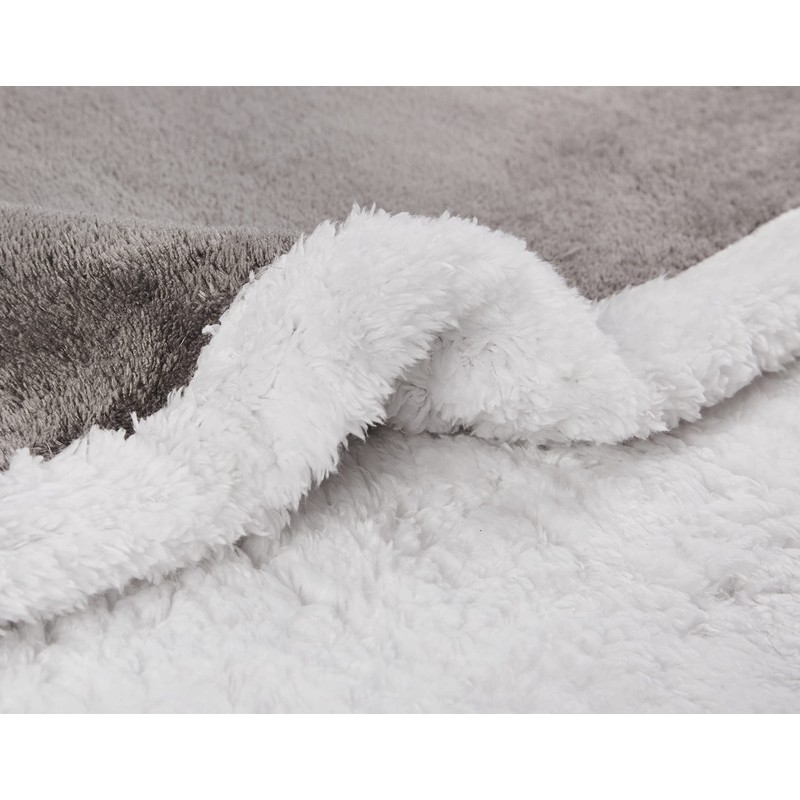 Penguin Home Solid Sherpa Blanket, Microfiber Throw for All Season,