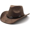 Cowboy Hat for Women and Men Felt Wide Brim Suede