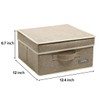 YueYue 4 Pack Small Fabric Storage Box with Lids, Foldable