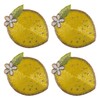 Karma, Lemon Beaded Drink Coasters Set of 4, Summer Round