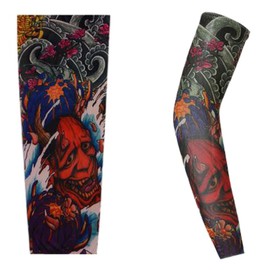 UV Arm Cover, Arm Cover Tattoo Sleeve, Tattoo, Sportswear, UV Sun Protection Unisex Free Size 1 Pack -