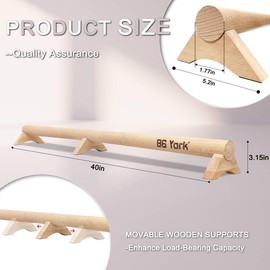 86 York 40-Inch Beech Wood Balance Beam for Home - Improve Balance, Flexibility, and Foot Strength for All Ages, Perfect for Plantar Fasciitis Relief and Physical Therapy (40 Inches)