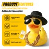 VAGCARS Funny Cowboy Rubber Duck Car Ornaments with Hat &