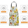 BGBDEIA Watercolor Lemon Pattern Apron Adjustable Neck Bib Apron for