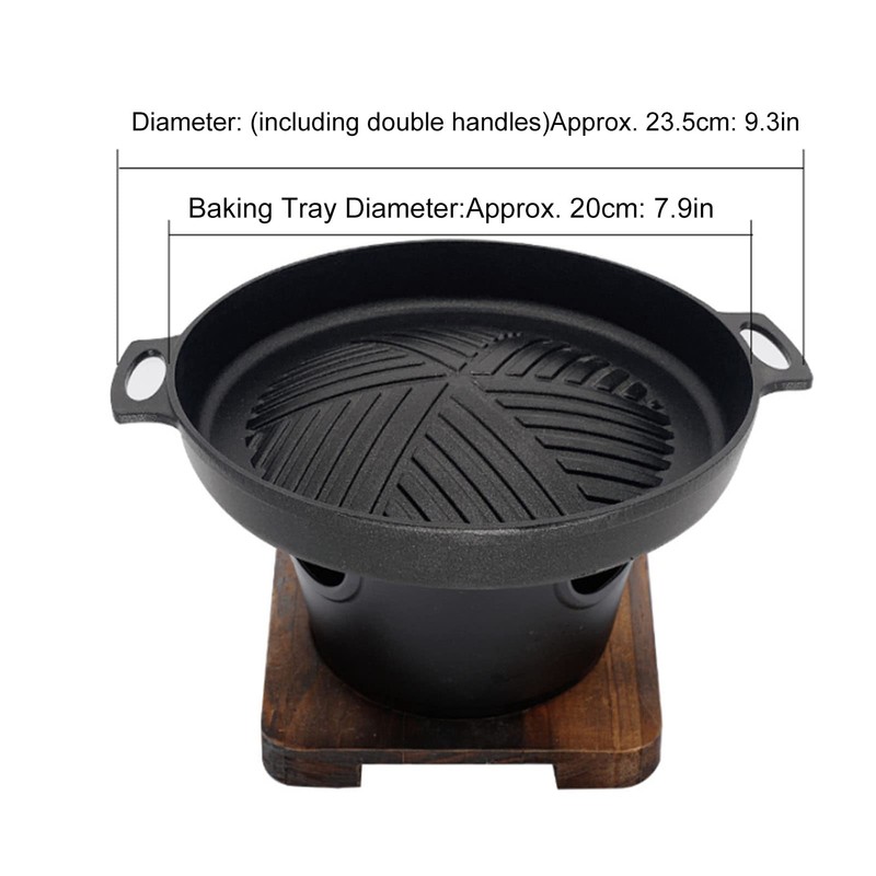 HN Mini Smokeless Japanese Hibachi Grill - Portable, Tabletop, Camping