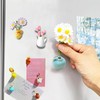 LCUHAVA Pack of 8 Mini Ceramic Vase Magnets Fridge 3D