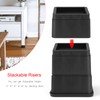 Kinsinder Set of 4 Adjustable Bed Risers, Furniture Height, Table