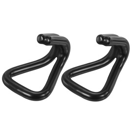 MECCANIXITY Ratchet Double J Strap Hook Load 5511 Lbs Black for 1.2" Tie Down Strap Webbing Car Truck Trailer Pack of 2