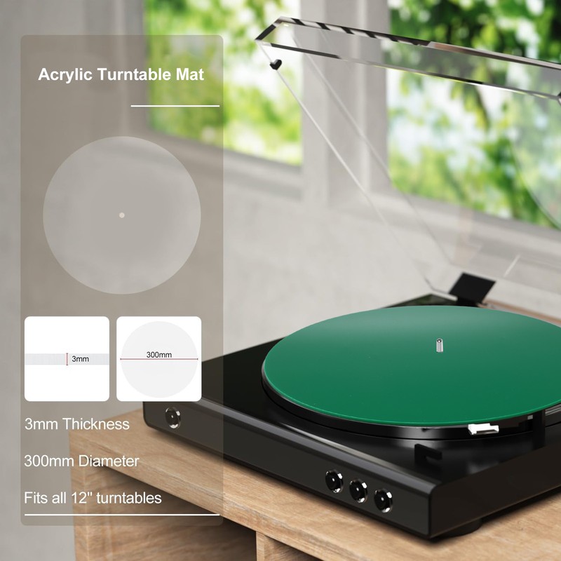 Turntable Mat Record Platter Slipmat Anti Static Acrylic Record Player
