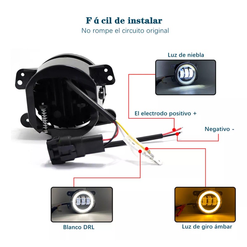 RTS 1 Par 4in Faros De Niebla Led Ojos Ángel