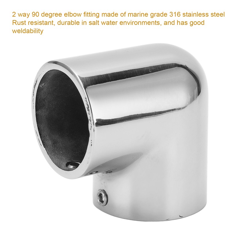 2 Way Boat Hand Rail Fitting 32mm 316 Stainless Steel
