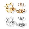 2 Pairs Cat Earrings for Women Cute Cartoon Cat Stud