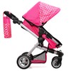 fash n kolor Foldable Pram for Baby Doll with Polka