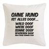 cushion cover pillowcase pillowslip 40x40cm "WITHOUT DOG IS ALL GOOFY
