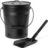 INNO STAGE Ash Bucket with Lid and Wood Handle Coal