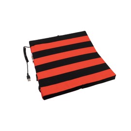 Heated Stadium Seat Cushion | Thermal Heat to Keep You Warm When Doing Outdoor Activities Like Camping | Foldable & Portable | Water & Dirt-Resistant | USB Connector | Black/Red | 35x35x3.5 cm