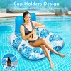 Inflatable Pool Floats Lounger Adult,Floating Lounge Chairs with Color Changing