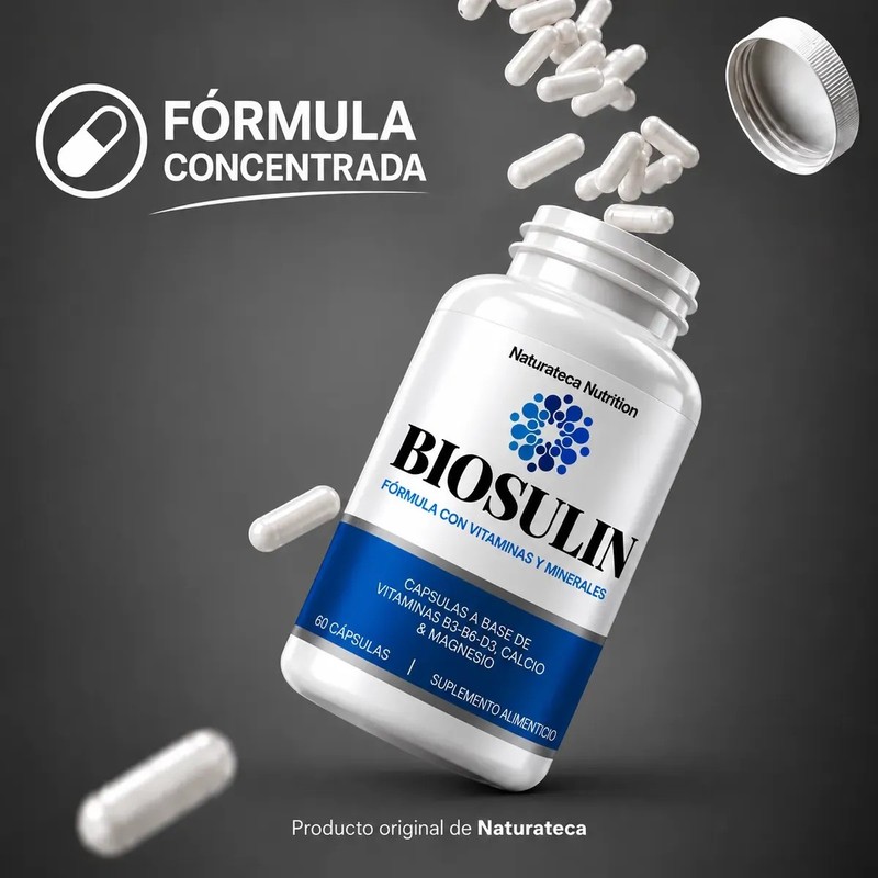 Biosulin 2 Frascos 120 Cápsulas Vitaminas Calcio Magnesio