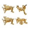 WhaGaay Leopard Cabinet Knobs，haowei Gold Leopard Knobs 4Pcs Creative Animal